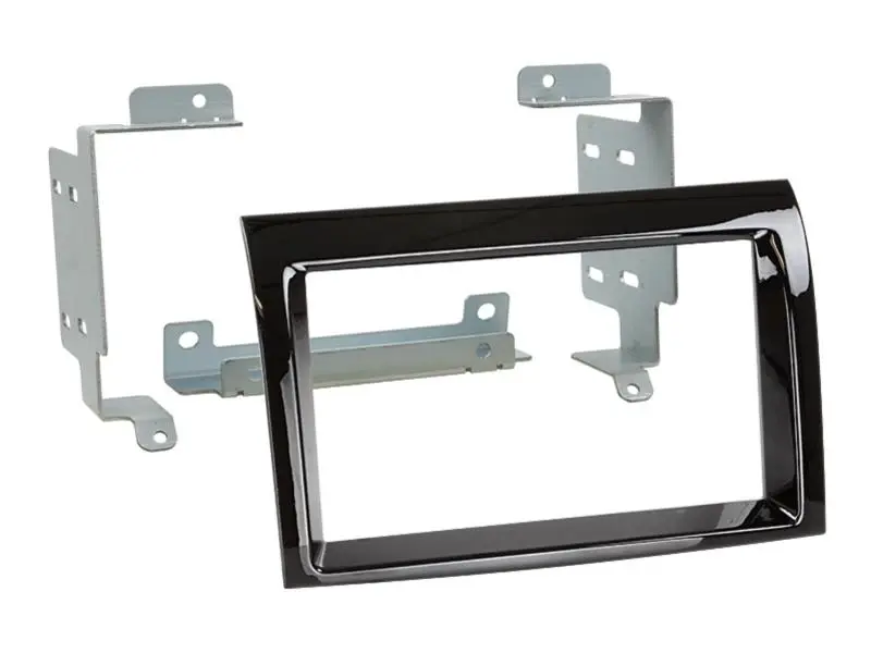 2-DIN Asennuspaneeli Fiat / Citroen / Peugeot  ( Kiiltävä musta )