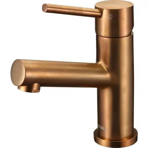 Adora Imperia Basin Mixer With Pop-up Waste, Brushed Rose Gold