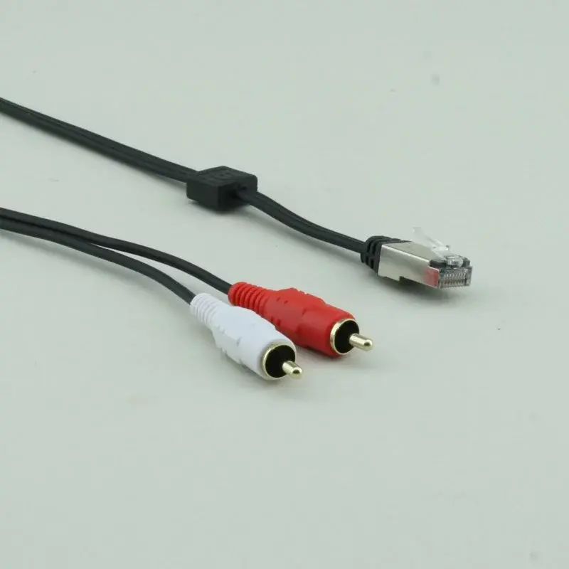 Almando RJ45 / 2 x RCA (incl. D-GND)Almando RJ45 / 2 x RCA (sis. D-GND) – Häiriösuojattu liitäntäkaapeli huippuäänentoistoon
