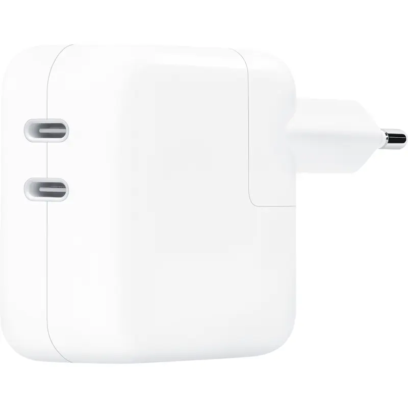 Apple 35W Dual USB-C Port Power Adapter, White