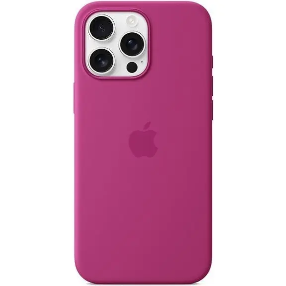 Apple iPhone 16 Pro Max Silicone Case with MagSafe, Fuchsia