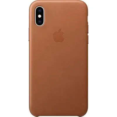Apple Leather Case for iPhone X/XS, Saddle Brown