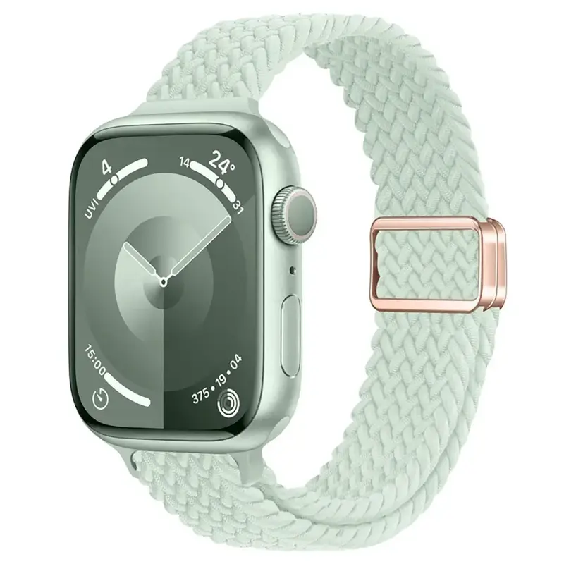 Apple Watch 38/40/41 mm Joustava nailonranneke - Vaaleanvirheä