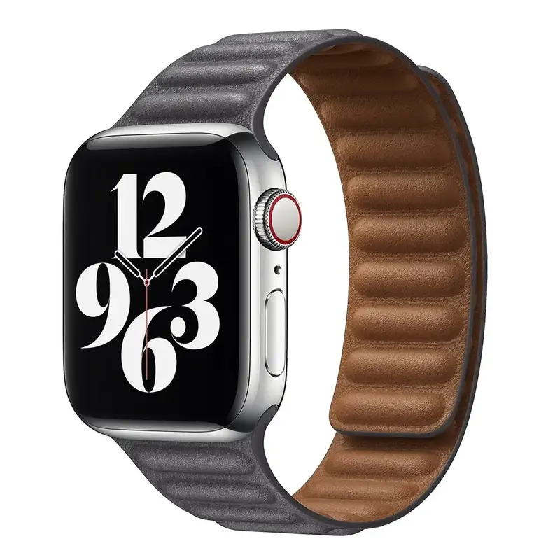 Apple Watch 38 / 40 / 41 mm Magneettinen nahkaranneke - Harmaa
