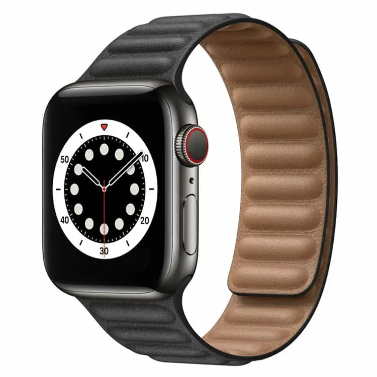 Apple Watch 38 / 40 / 41 mm Magneettinen nahkaranneke - Musta