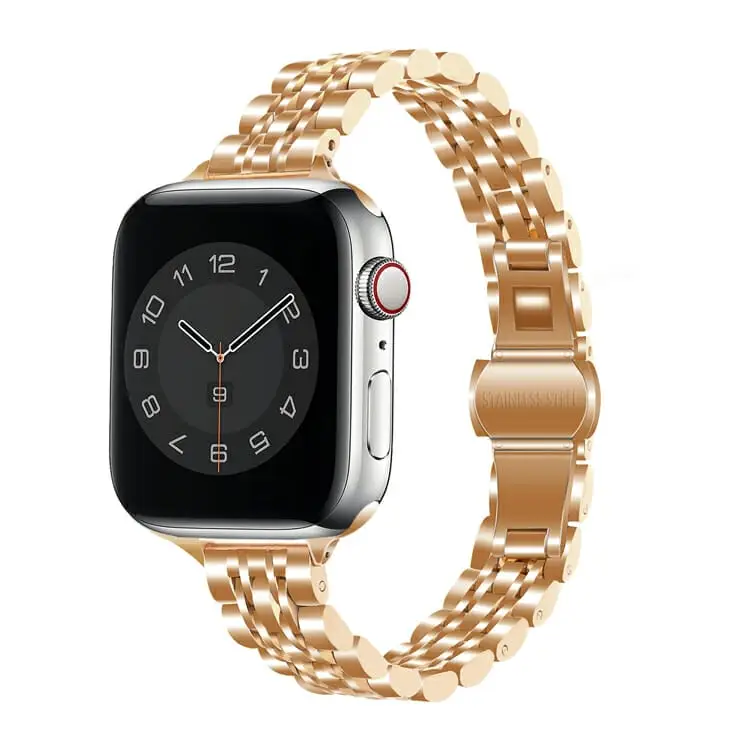 Apple Watch 38 / 40 / 41 mm Metalliranneke Slim - Roosakulta
