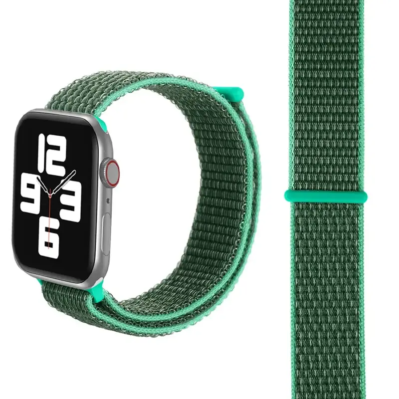 Apple Watch 38 / 40 / 41 mm Nylon ranneke - Spearmint