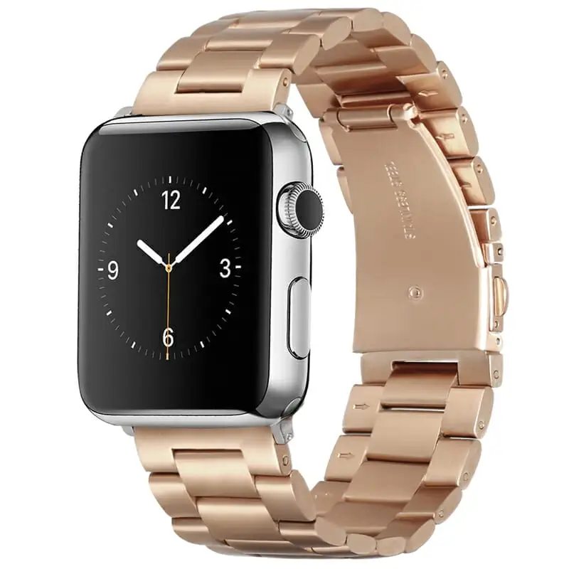 Apple Watch 38 / 40 / 41 mm Ranneke - ruostumaton teräs - Roosakulta