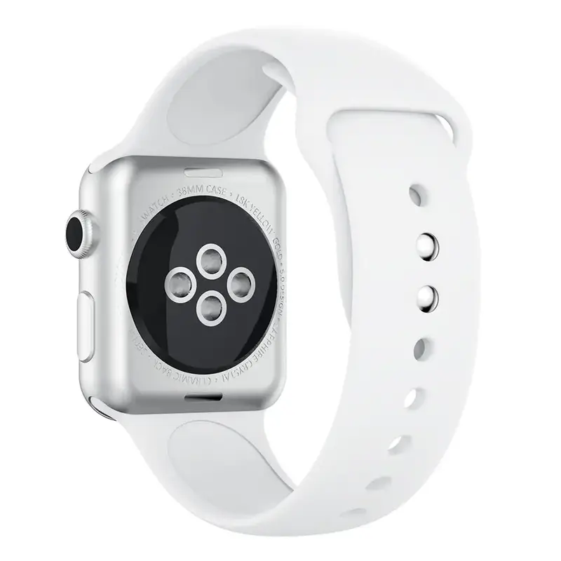 Apple Watch 38 / 40 / 41 mm Silikoniranneke - S/M - Valkoinen
