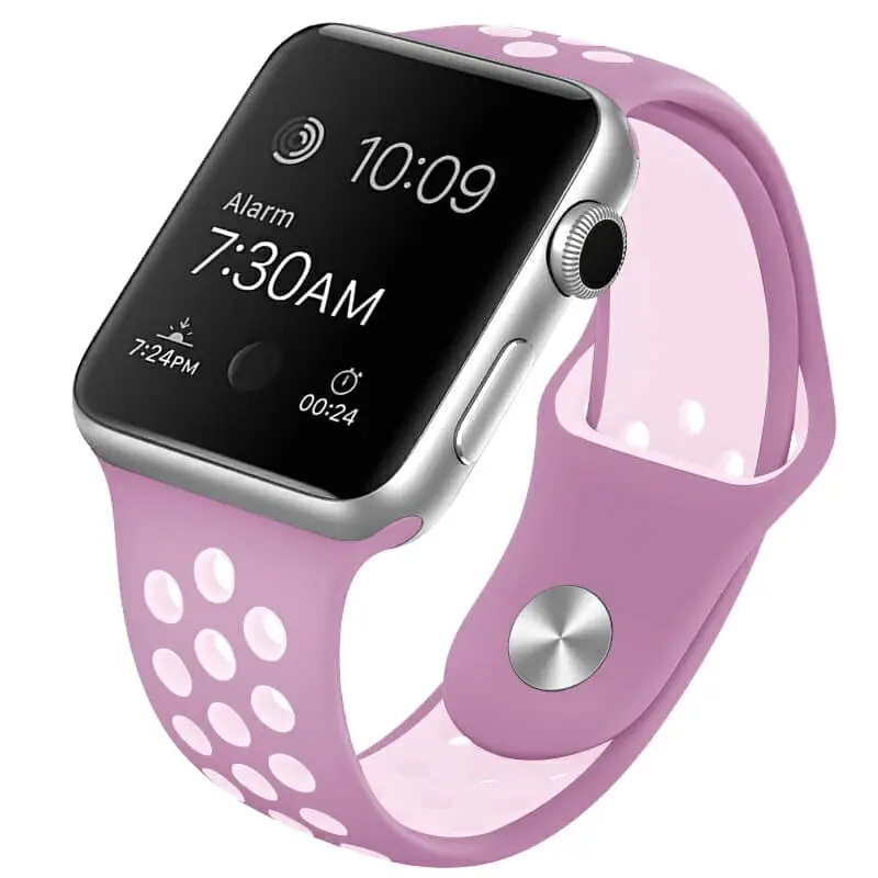 Apple Watch 38 / 40 / 41 mm Urheiluranneke - S/M - Vaaleanvioletti/Pinkki