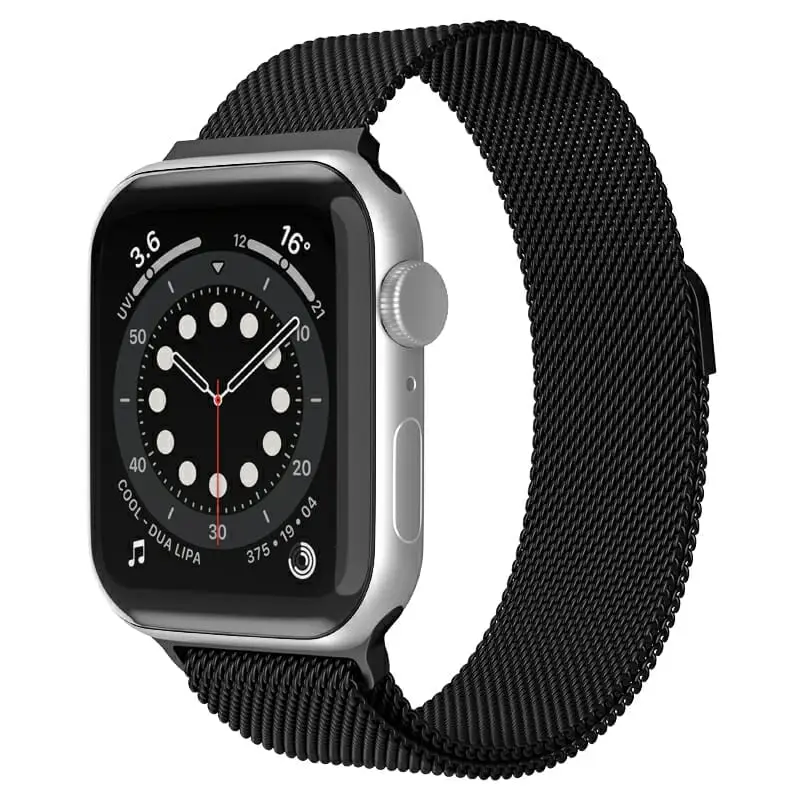 Apple Watch 44 / 45 / 46 / 49 mm Magneettinen Teräsranneke - Musta