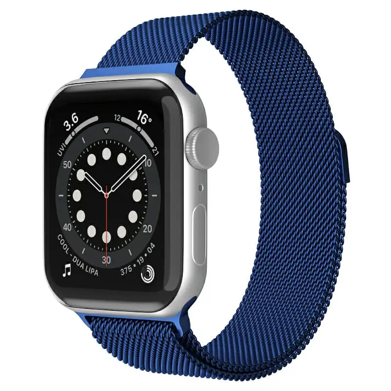 Apple Watch 44 / 45 / 46 / 49 mm Magneettinen Teräsranneke - Sininen