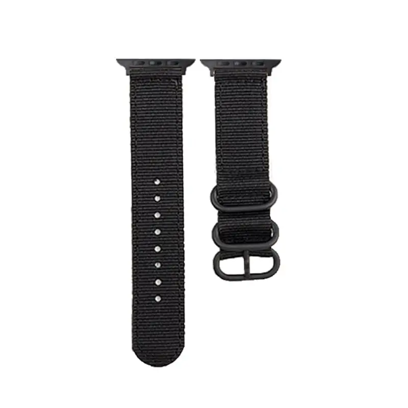 Apple Watch 44 / 45 / 46 / 49 mm Nato-ranneke - Musta