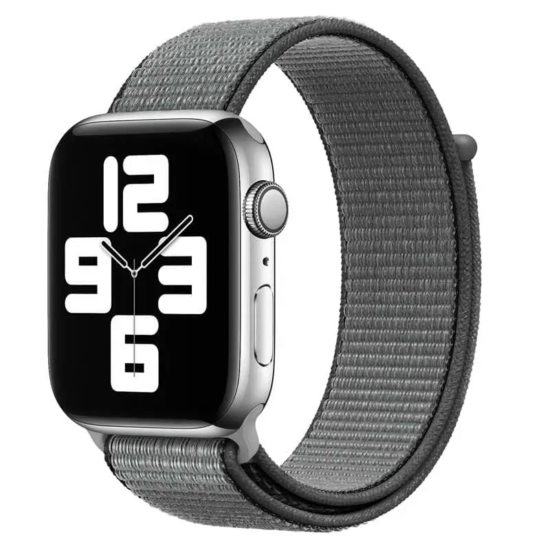 Apple Watch 44 / 45 / 46 / 49 mm Nylon ranneke - Harmaa