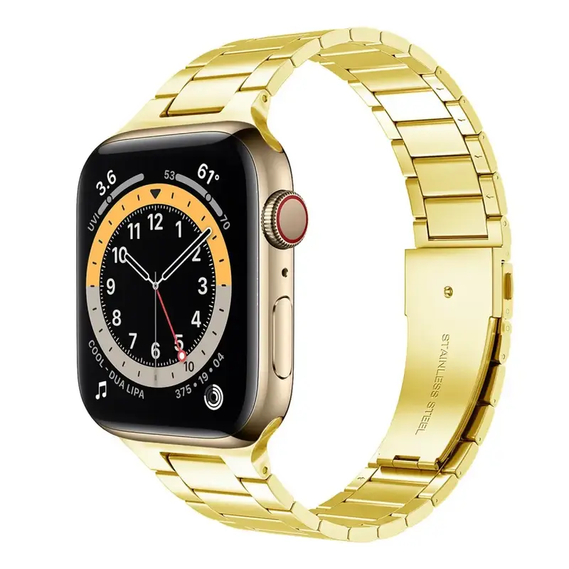 Apple Watch 44 / 45 / 46 / 49 mm Ruostumaton teräsranneke - Kulta
