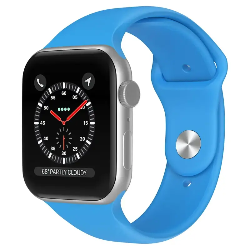 Apple Watch 44 / 45 / 46 / 49 mm Silikoniranneke - M/L -  Sininen