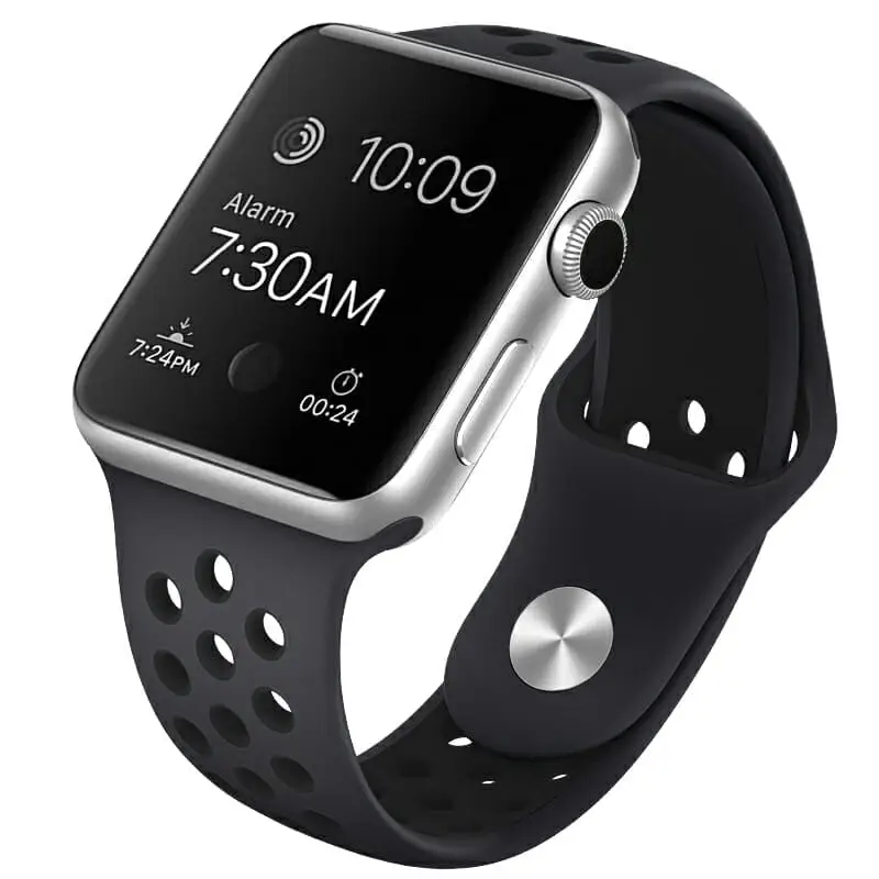 Apple Watch 44 / 45 / 46 / 49 mm Urheiluranneke - M/L - Musta/Musta