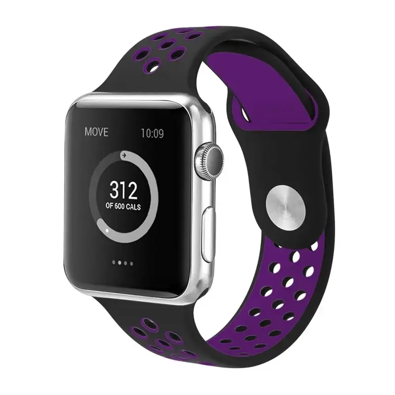Apple Watch 44 / 45 / 46 / 49 mm Urheiluranneke - Musta/Violetti