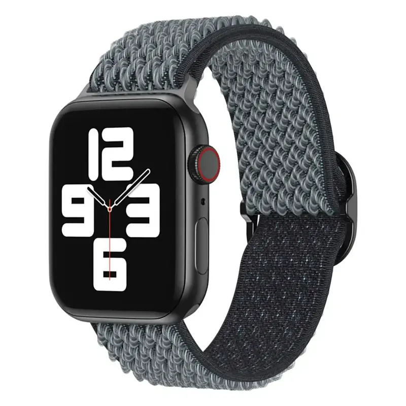 Apple Watch Joustava nailonranneke 44 / 45 / 46 / 49 mm - harmaa