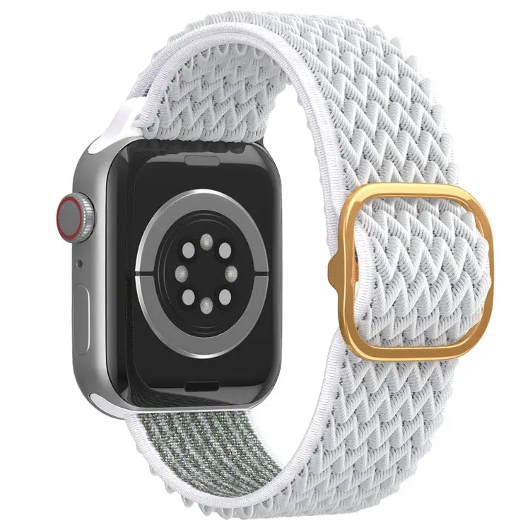 Apple Watch Joustava nailonranneke 44 / 45 / 46 / 49 mm - Valkoinen