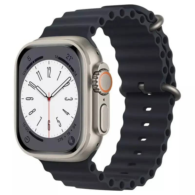 Apple Watch Ocean silikoniranneke 38/40/41 mm - Musta