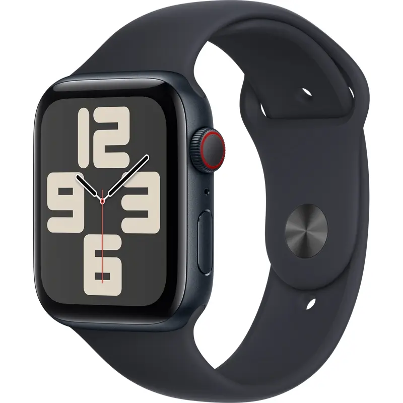 Apple Watch SE (2nd Gen) GPS + Cellular, 44mm Midnight Aluminum Case with Midnight Sport Band