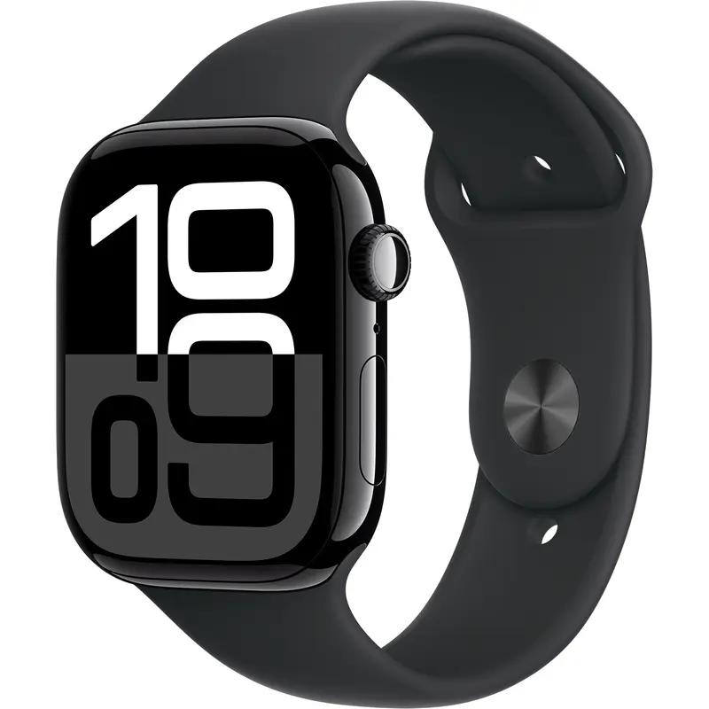 Apple Watch Series 10, 46mm, Sport Band, S/M, Jet Black
