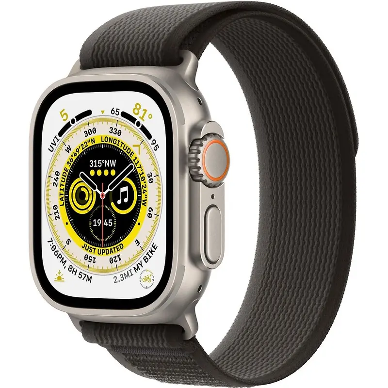 Apple Watch Ultra (GPS + Cellular) 49 mm Titanium Case with Trail Band (S/M)