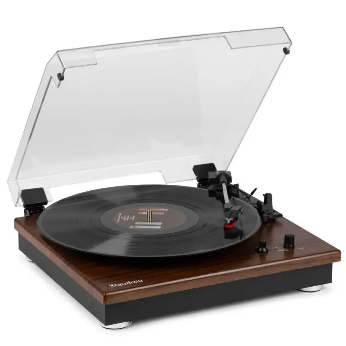 Audizio RP112D Turntable with Bluetooth in/out, Darkwood