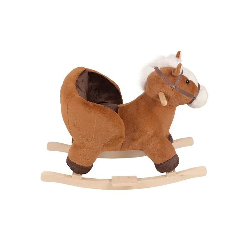 Babytrold Joey Plush Rocking Horse, Brown