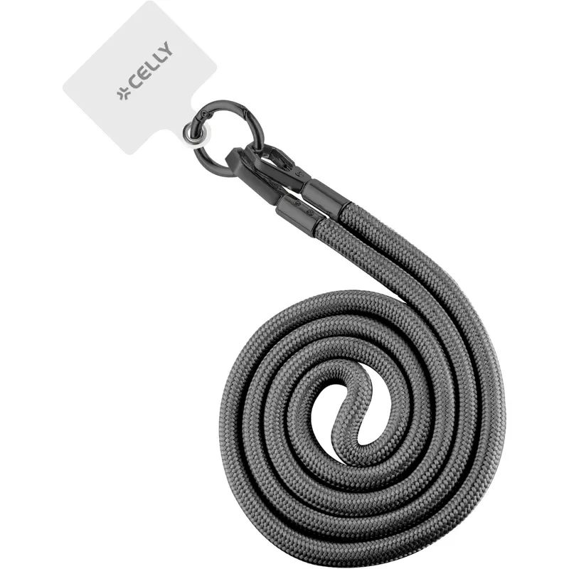 Celly Freedom Lace Black Neck Strap for Phone