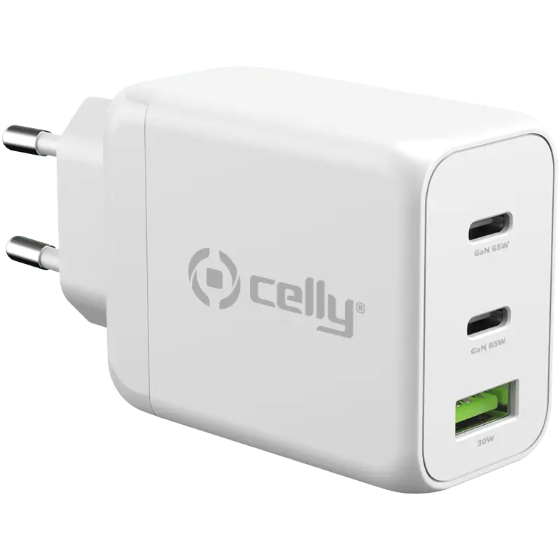 Celly Thuislader USB + 2 x USB-C 65W PD