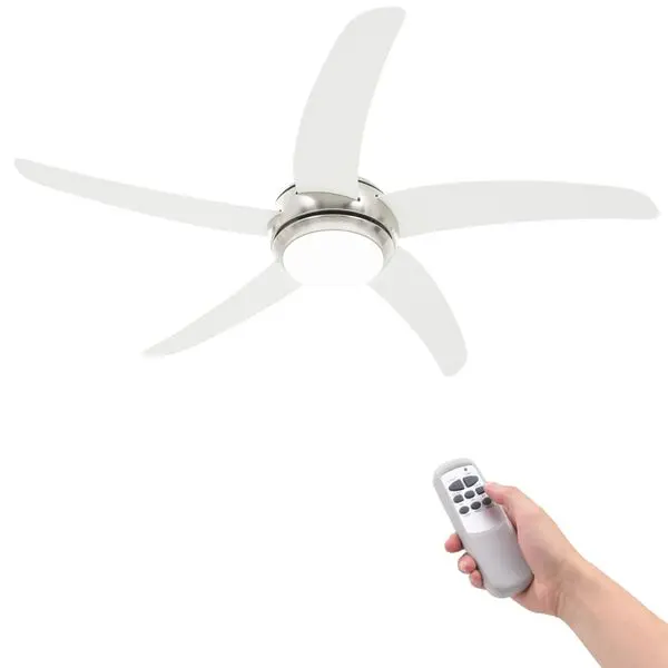Decorative Ceiling Fan with Light 128 cm, White
