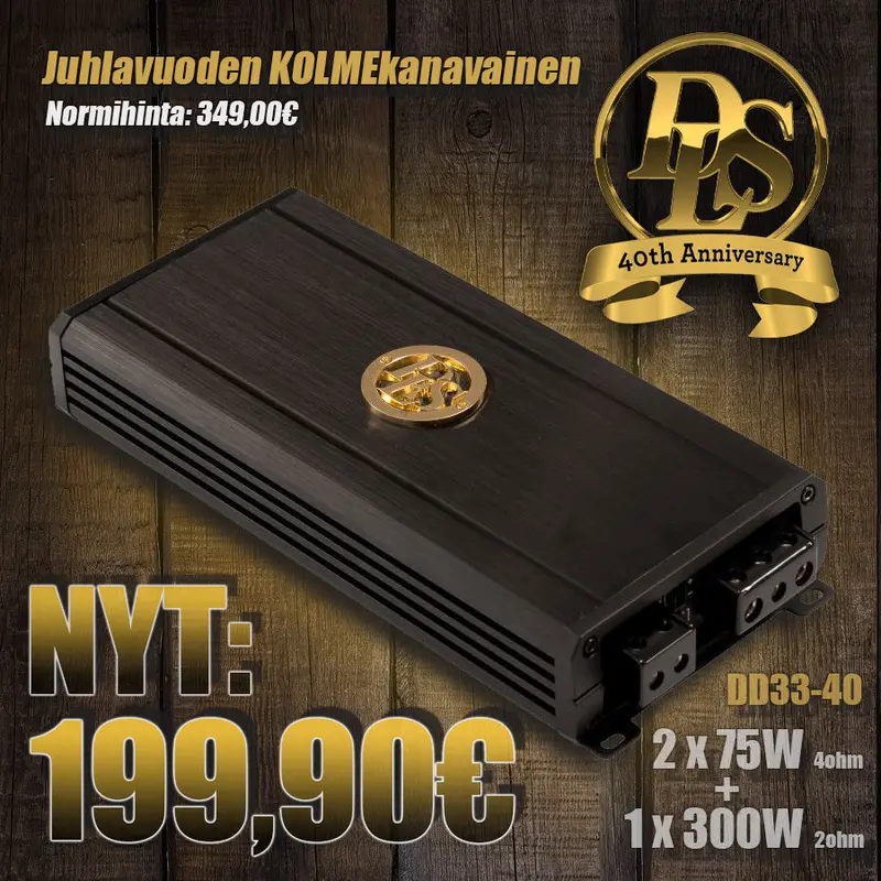DLS DD33-40 3-Kanavainen Vahvistin D-luokka