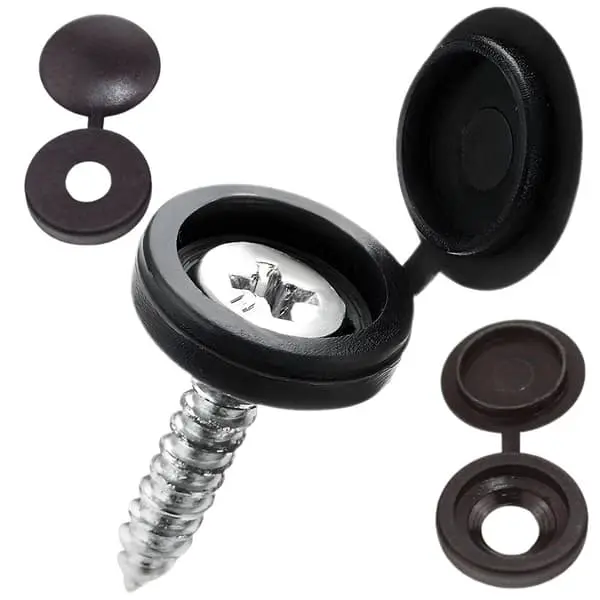 Drabest Furniture Screw Hole Covers, Black