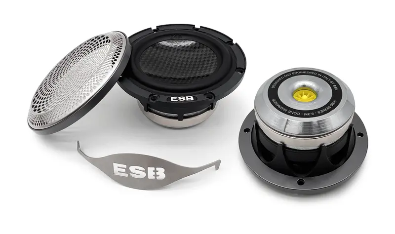 ESB Audio 9.3M Novemila 3"/75mm Hiilikuitu Keskialuekaiutin + CNC-ritilä (pari)
