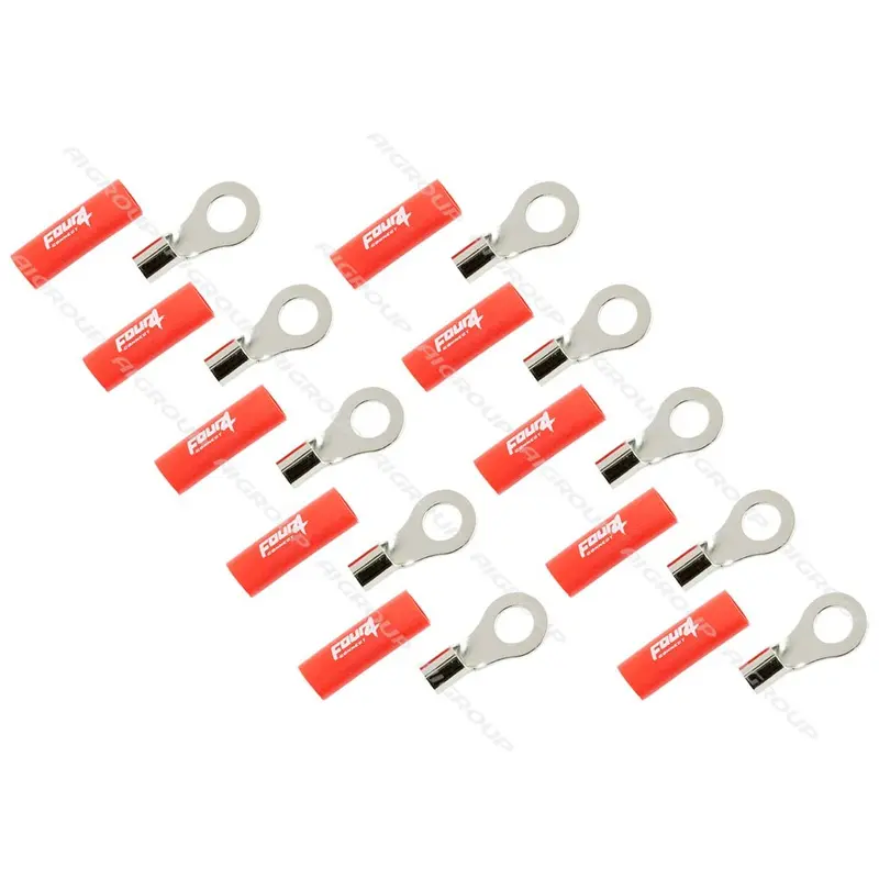 FOUR Connect 4-690941 M8 rengasliitin 10mm2, 10x punainen