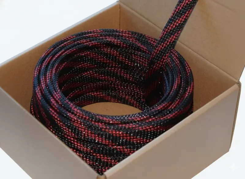 FOUR Connect 4-NS100M-BR6 nylonsukka musta / punainen 6/12mm 100m