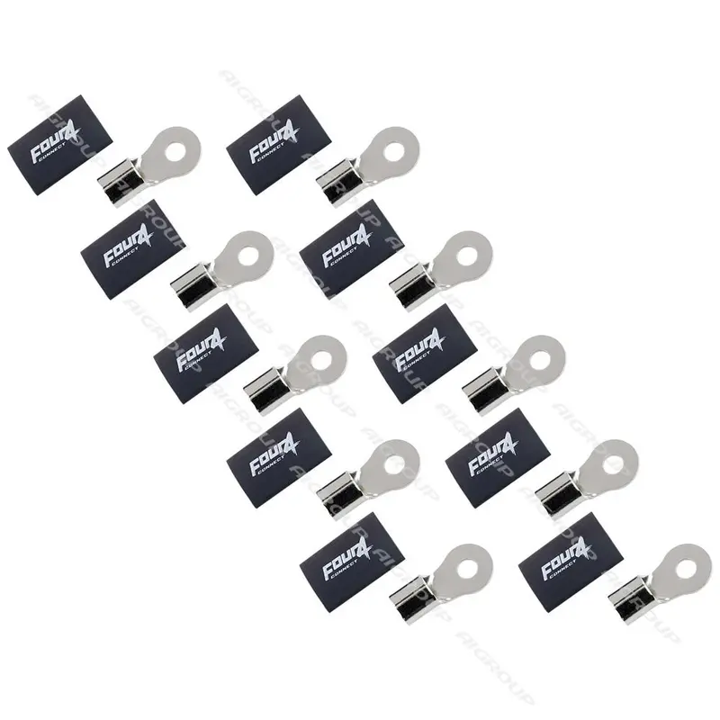 FOUR Connect 4690954 M6 rengasliitin 20mm², 10 kpl musta