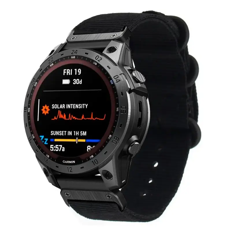 Garmin QuickFit Nato-ranneke 22mm - Musta