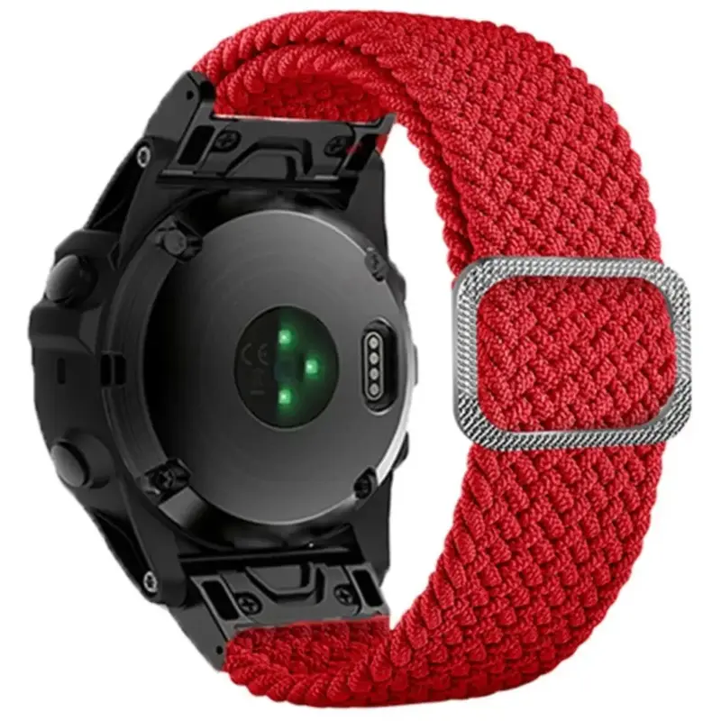 Garmin QuickFit Punottu nailonranneke 26mm - Punainen