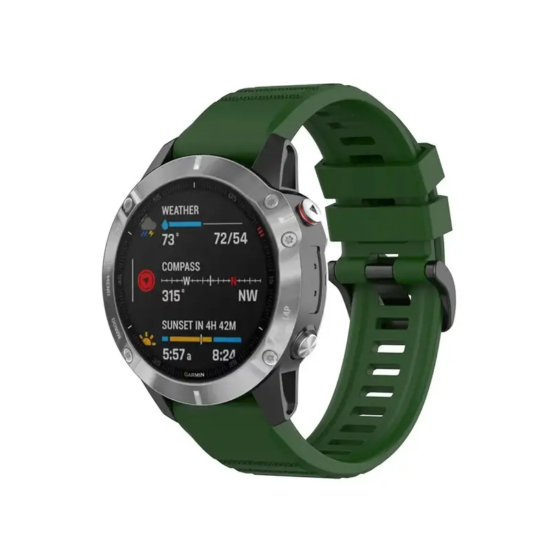 Garmin QuickFit Silikoniranneke 20mm - Army Green