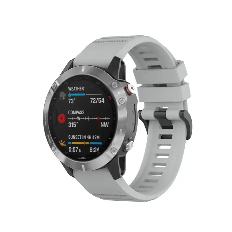 Garmin QuickFit Silikoniranneke 22mm - Harmaa