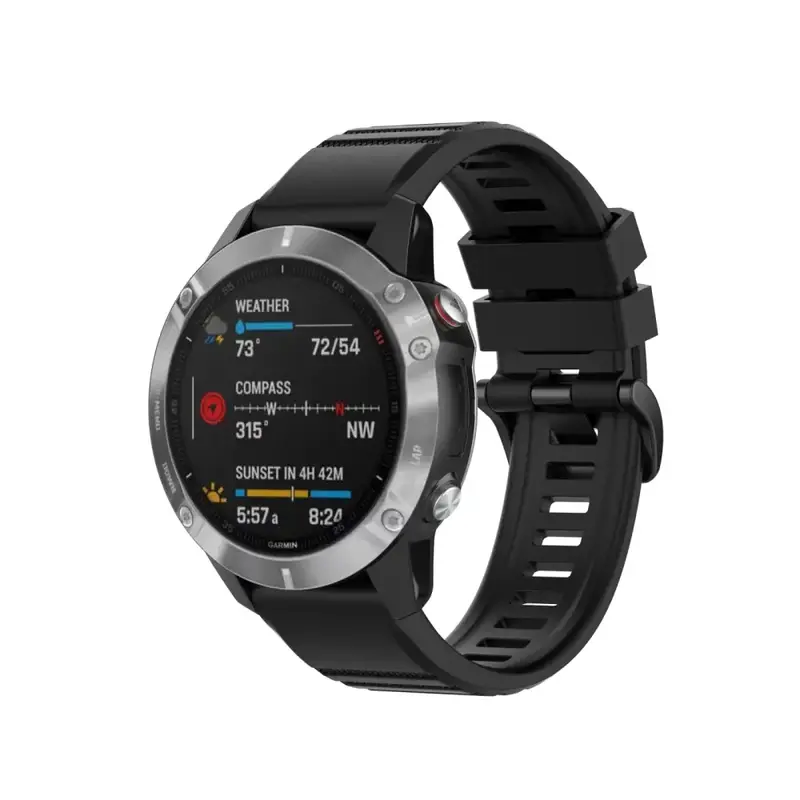 Garmin QuickFit Silikoniranneke 22mm - Musta
