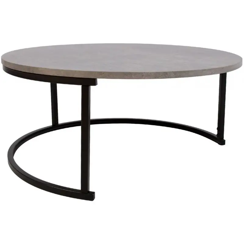 Home4you Britu Coffee Table, 80 x 80 x 35 cm, Grey