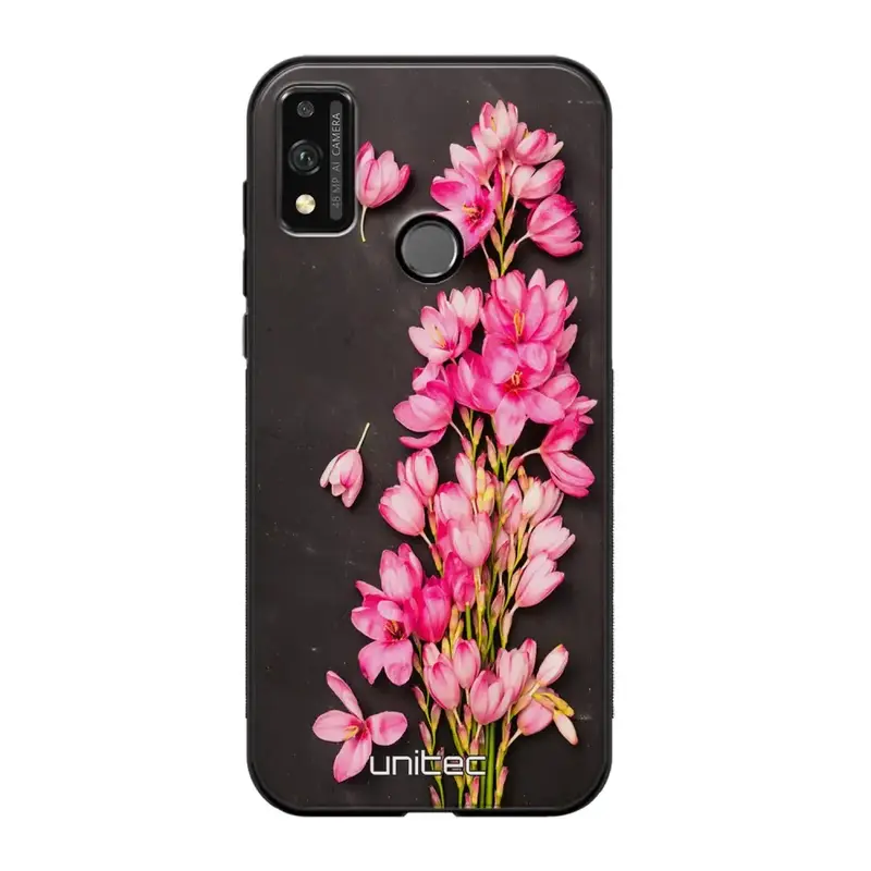 Honor 9X Lite kukka suojakuoret - Pink Flowers