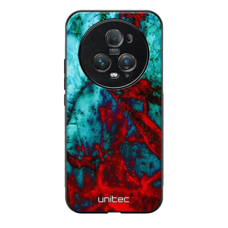 Honor Magic 5 Pro marmori suojakuoret - Blue Red Marble
