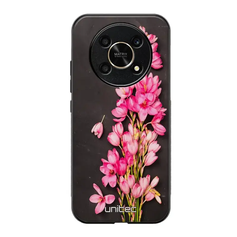Honor Magic 6 Lite kukka suojakuoret - Pink Flowers