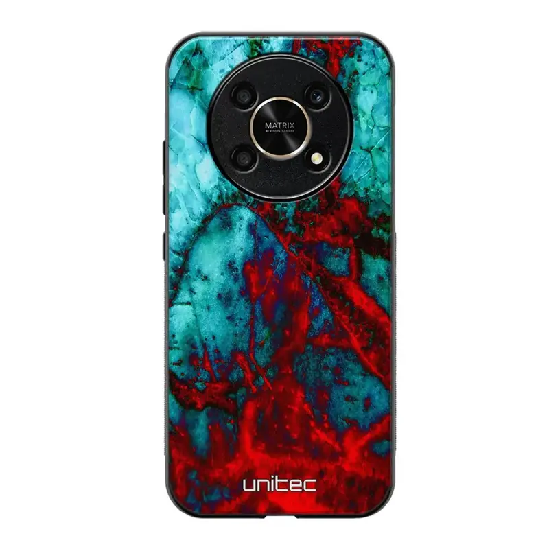 Honor Magic 6 Lite marmori suojakuoret - Blue Red Marble
