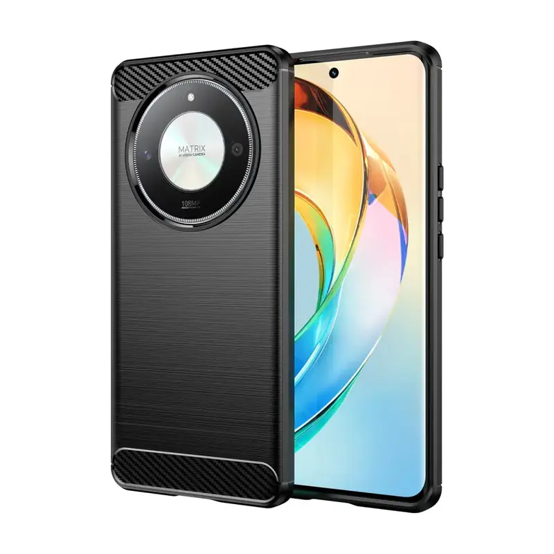 Honor Magic 6 Lite Silikonikuori - Musta